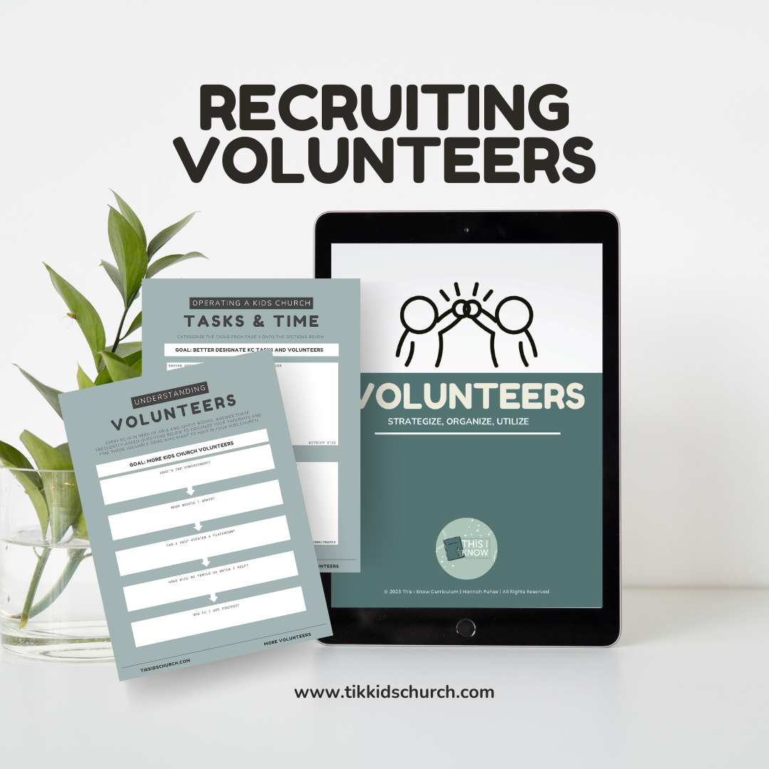 iPad displaying volunteer recruitment materials with a plant in the background